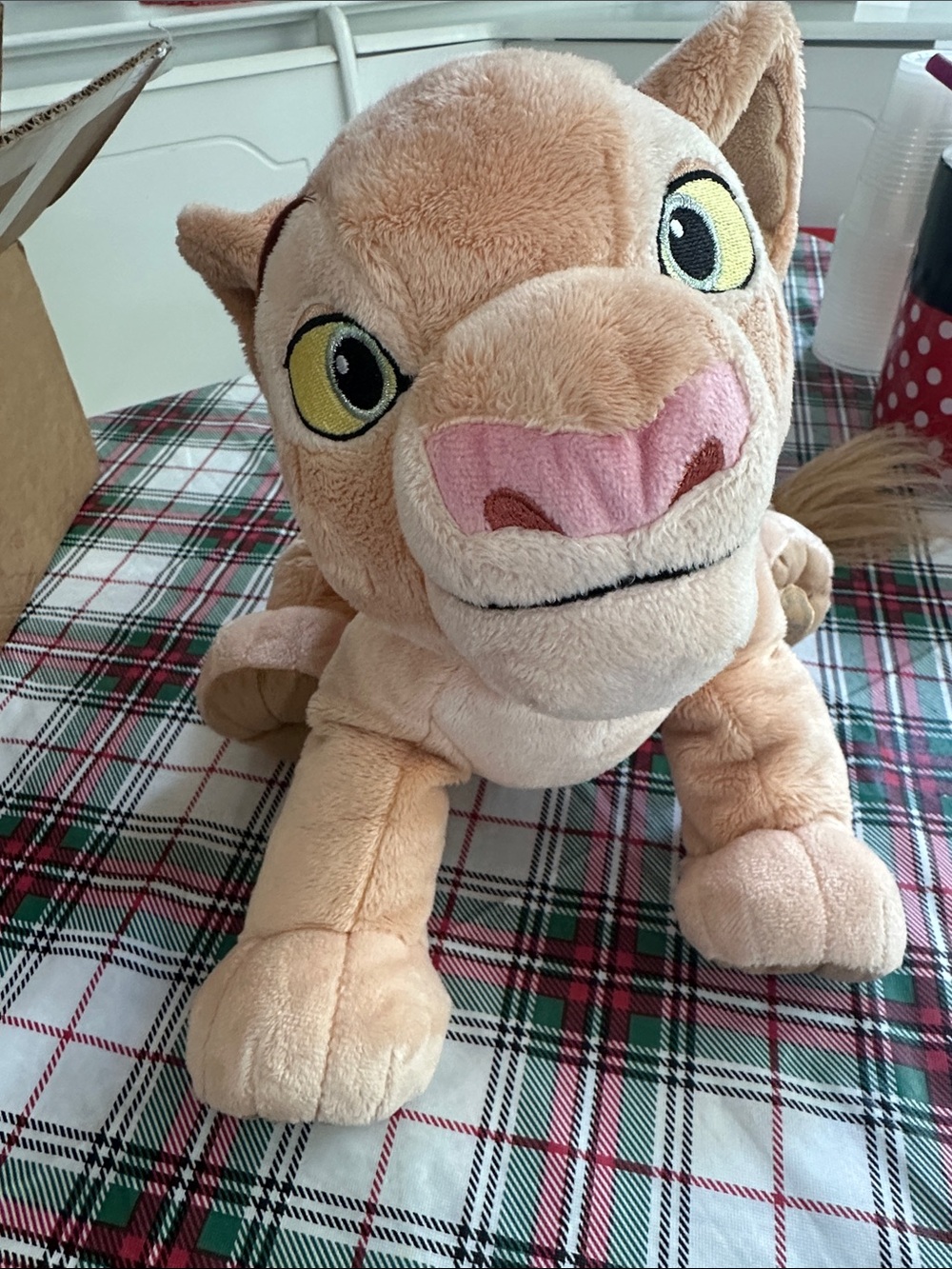 Disney Simba-Like Lioness Plush Toy - Tan, Pink, Yellow Accents